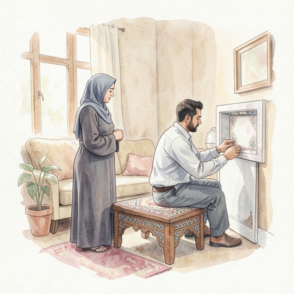 اقطع قطعة خشب مطوية لكل جانب.