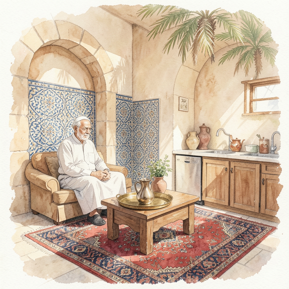 وضع الحوض في مكان مناسب