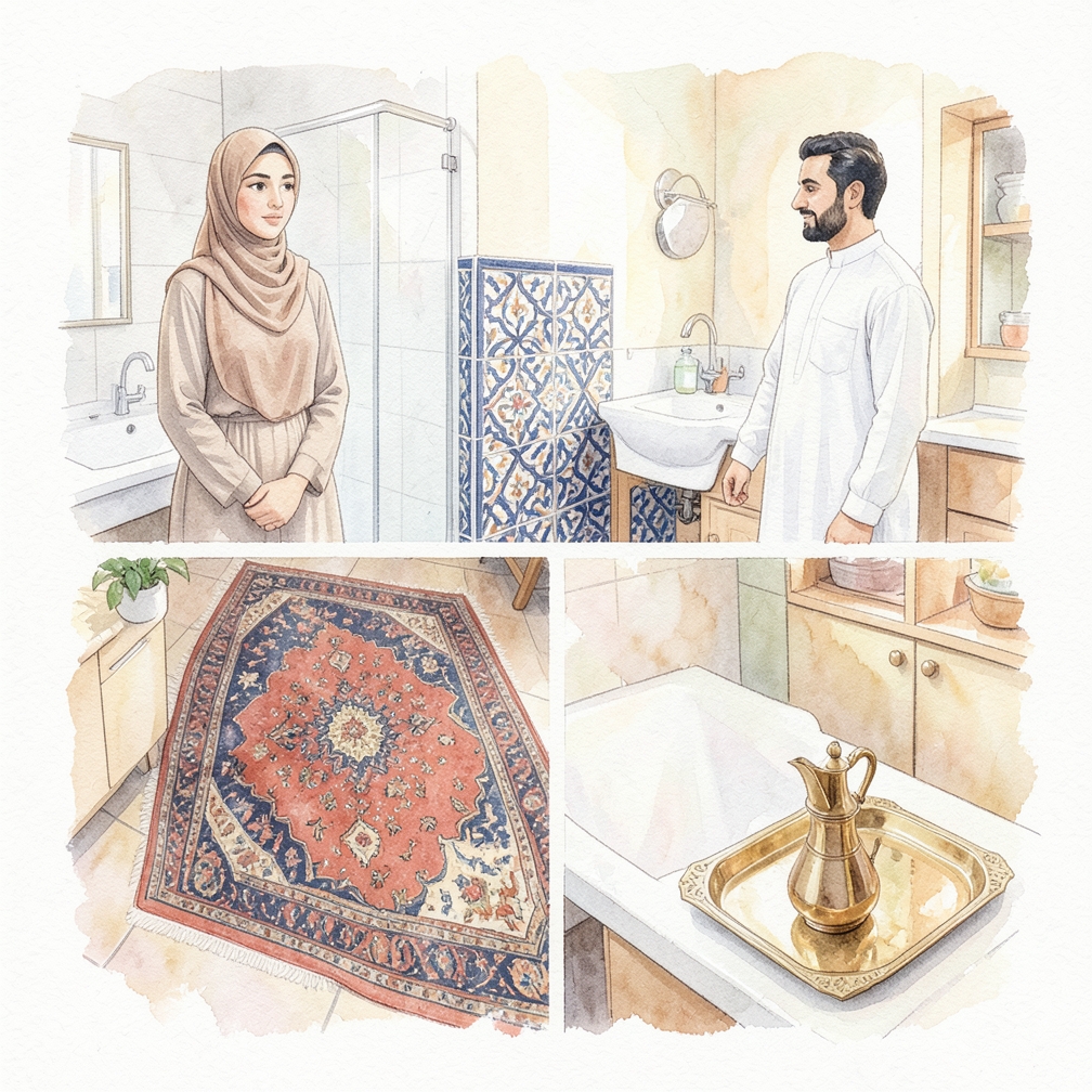 الخطوة 3: تقسيم الشعر وثبيته