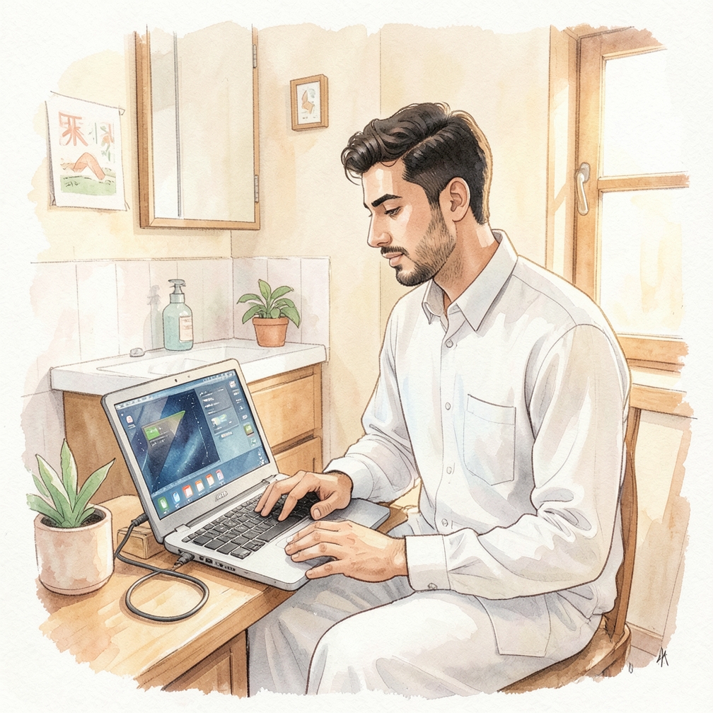 توصيل بطارية الطاقة إلى كمبيوتر أو جهاز كمبيوتر محمول كخيار بديل
