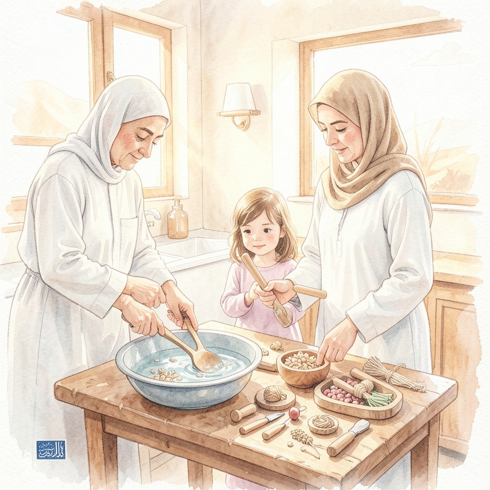 خلط الذرة والماء