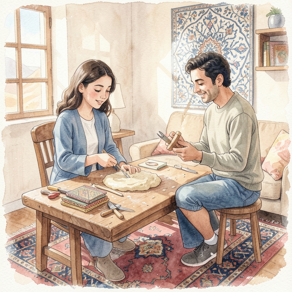 خلط المكونات بشكل كامل