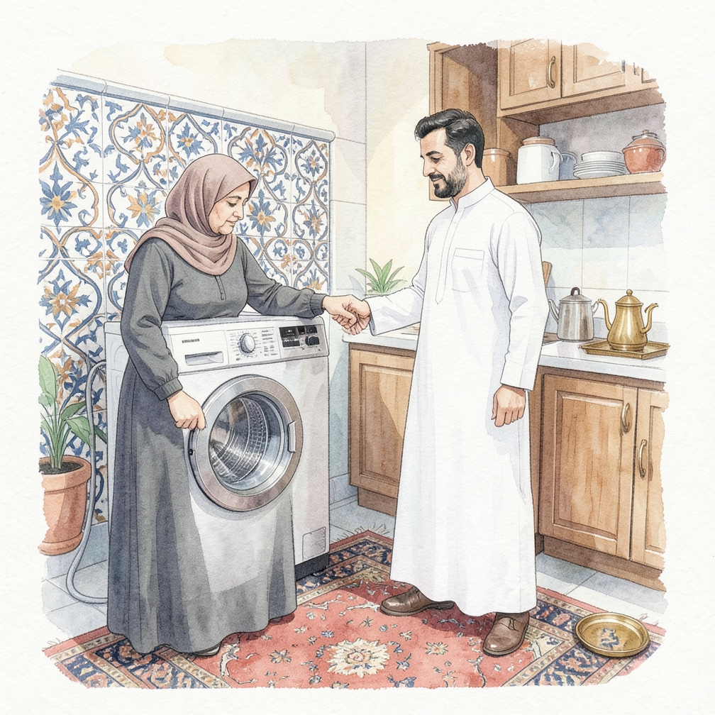 ابدأ بتشغيل آلة الغسيل بخطوات دقيقة