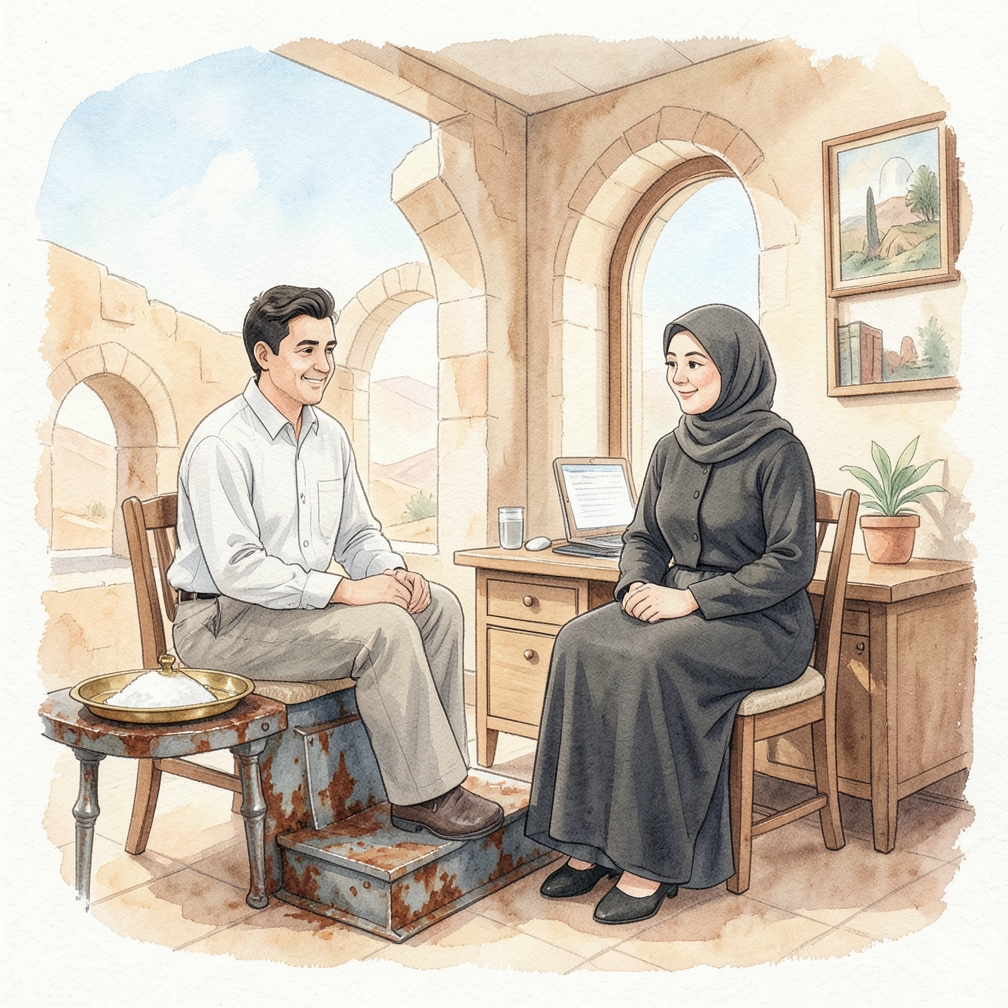 صنع عجينة من الملح والماء