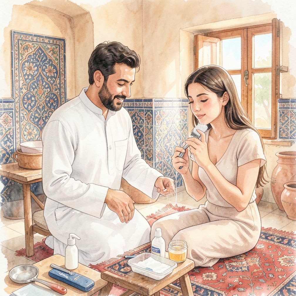 اغسل وجهك بالماء الدافئ