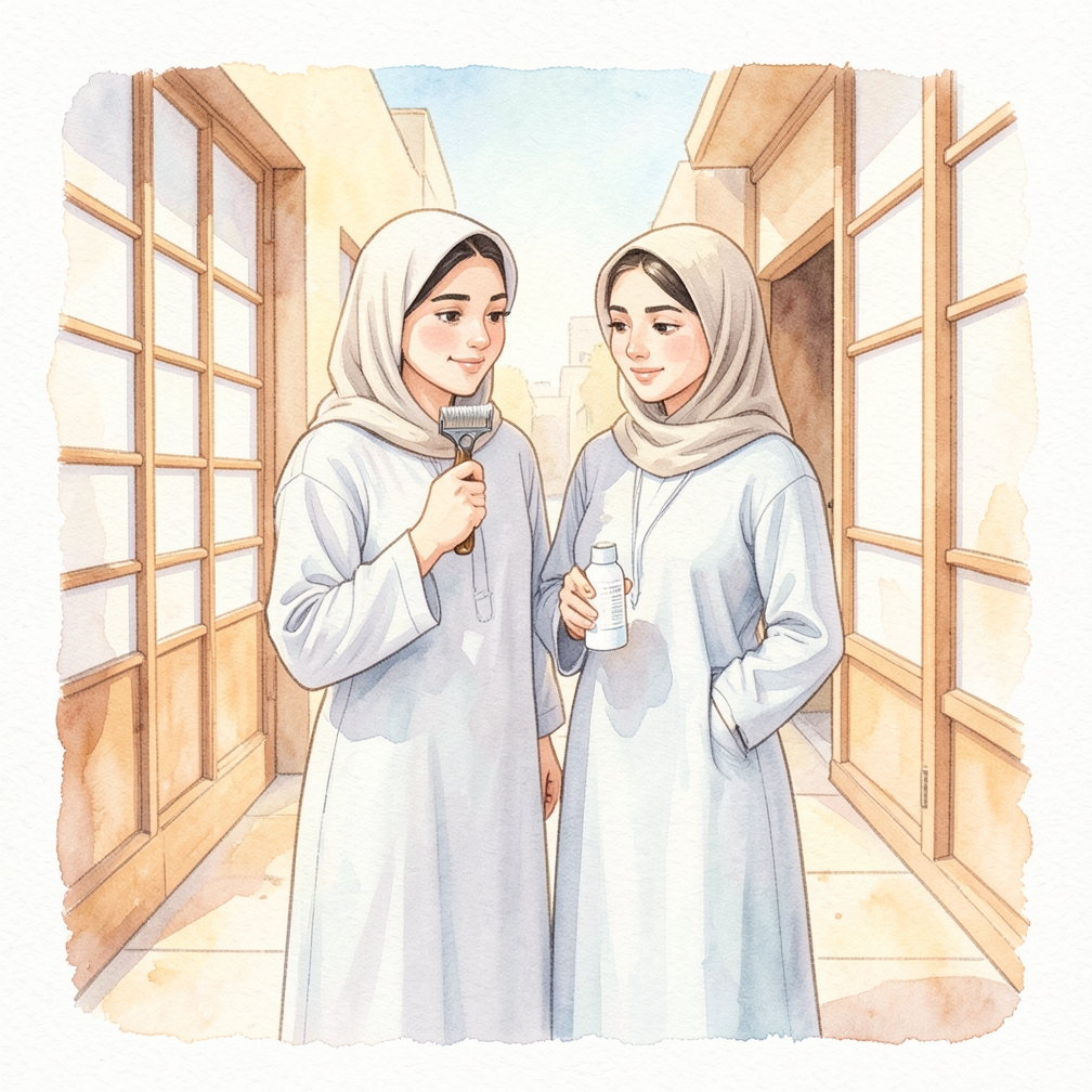 استخدم كريم حلاقة لتكوين رغوة سميكة
