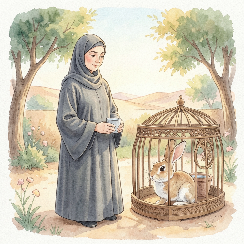 وضع وعاء ماء داخل الحوض