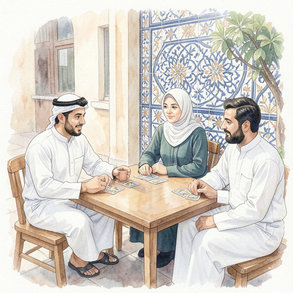 أضف قيمة البطاقات المواجهة معًا للحفاظ على مجموع متحرك