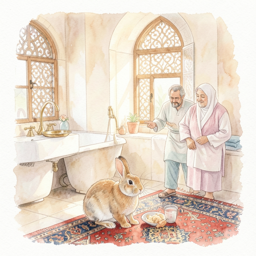 تَفَحَّصِي بَطْنَ أرنبتك برفق