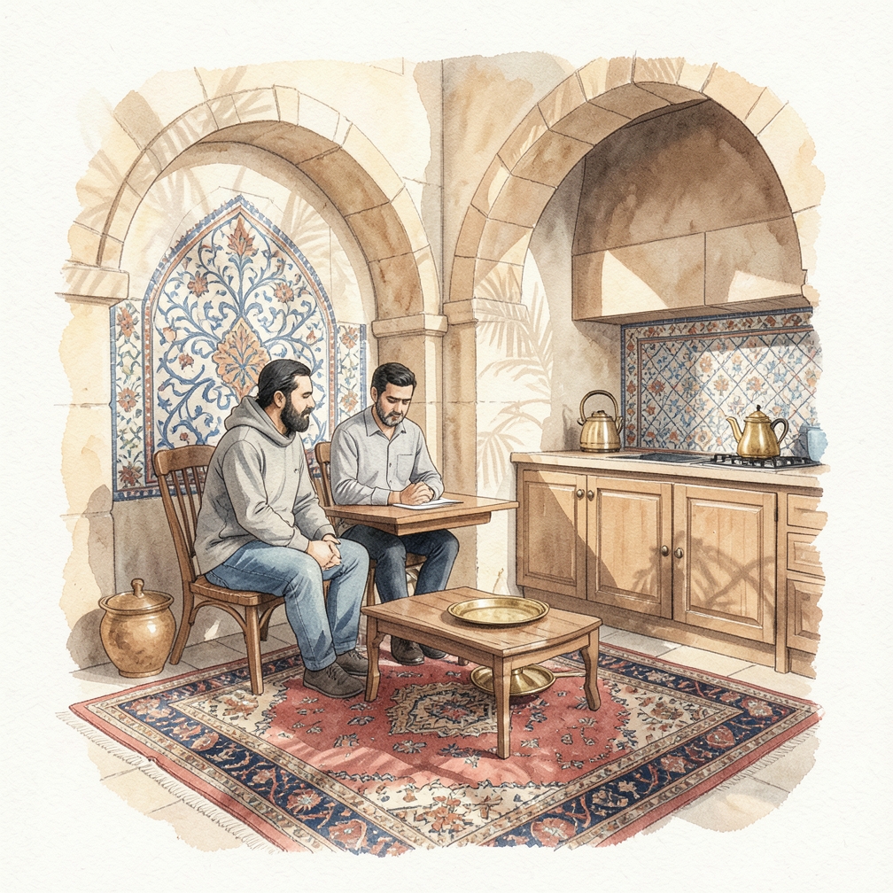 رسم مربع بحجم 1⅜" (3.5 سم) على الكتلة