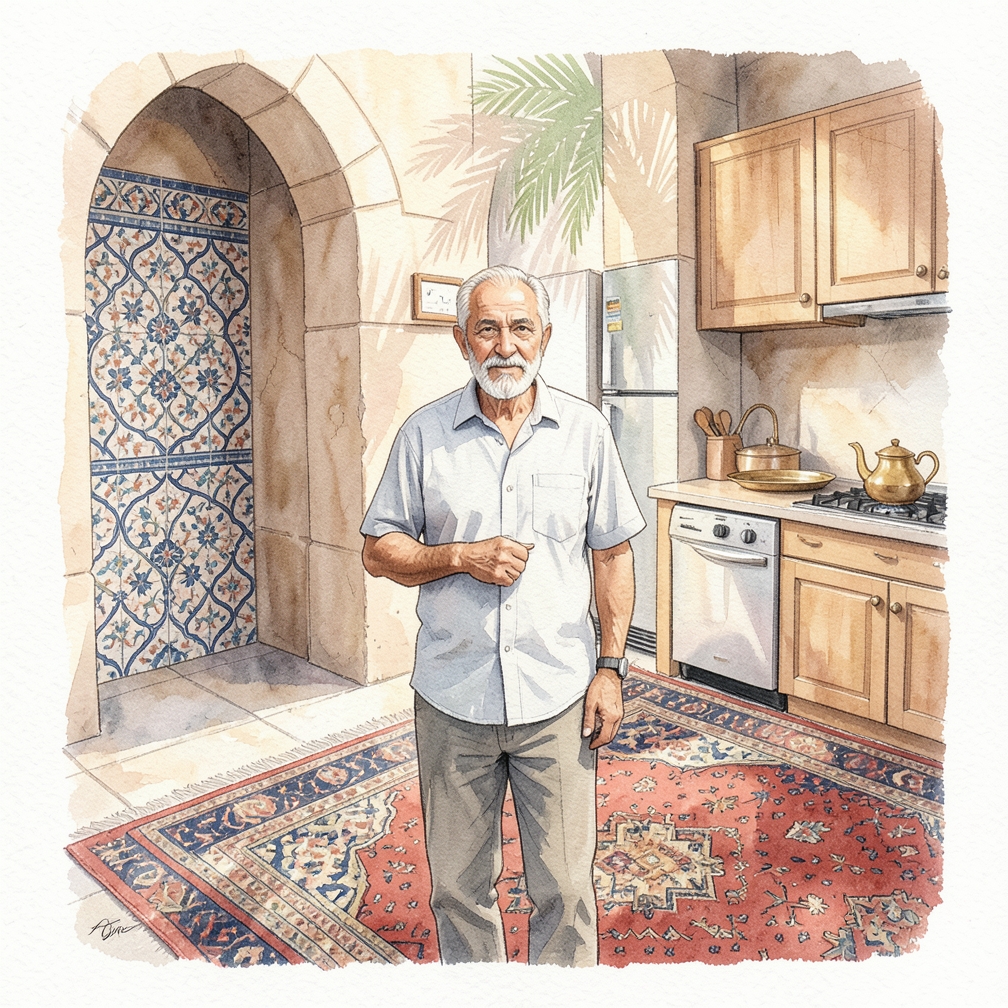 وضع المقبض في وضعية نصف رفع