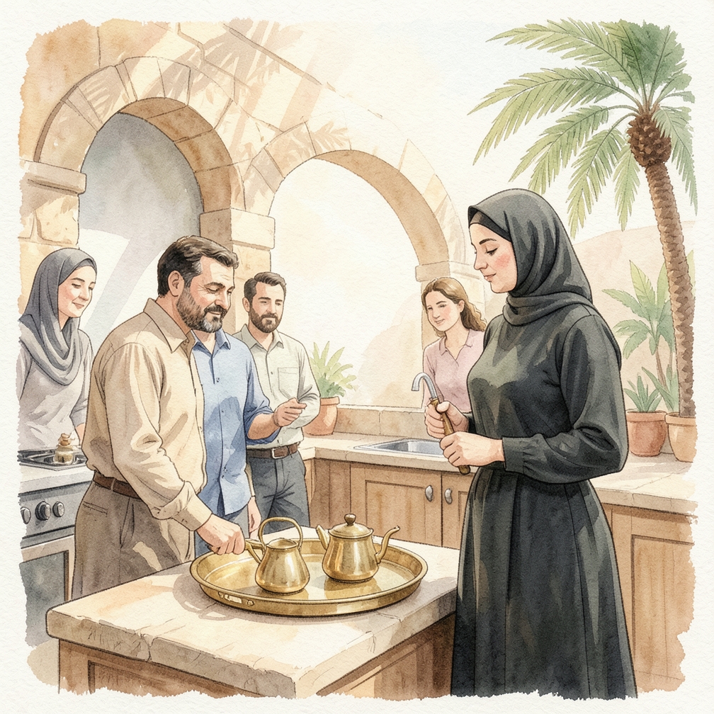 وضع المقبض في وضعية نصف رفع