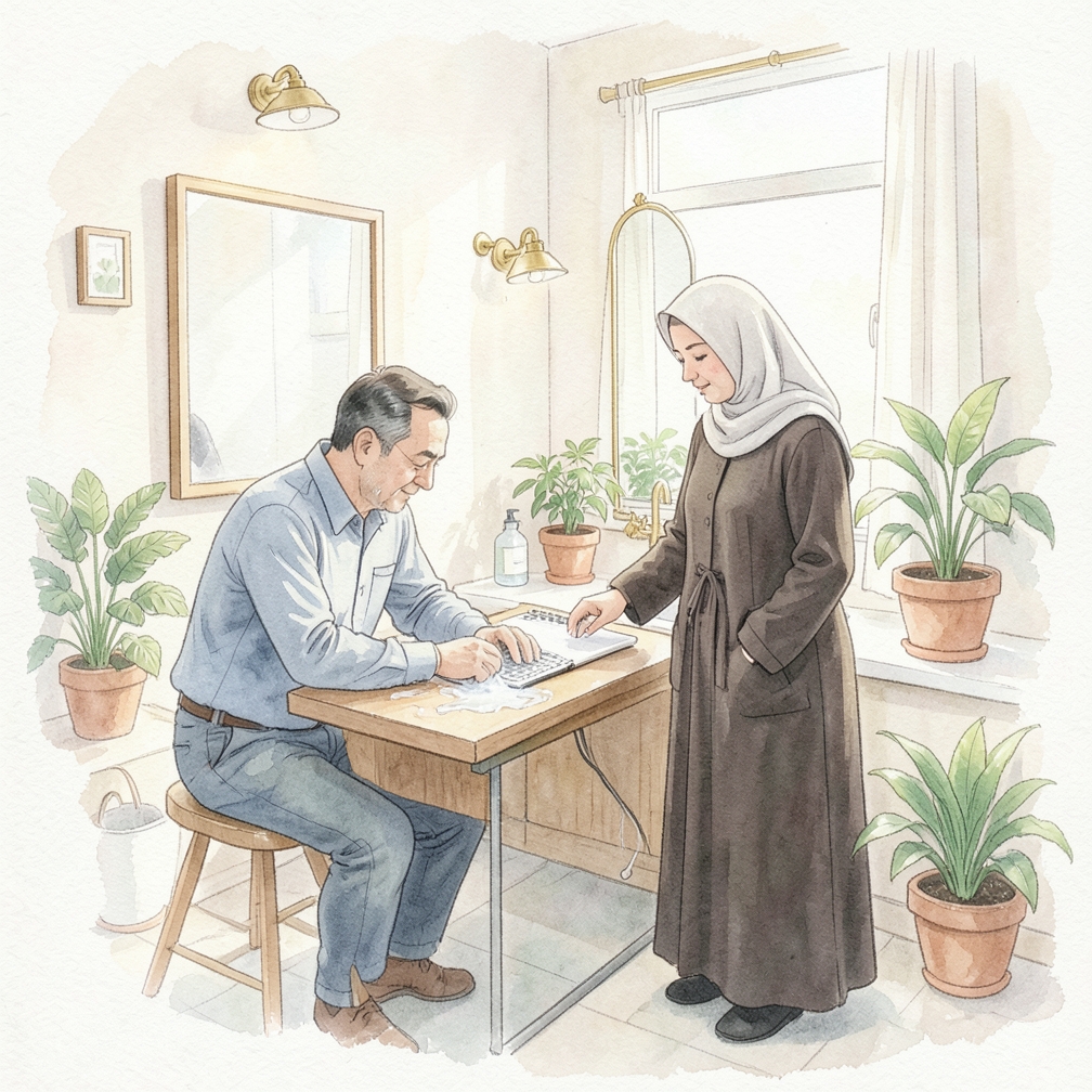 استخدم مطهّر قدمي