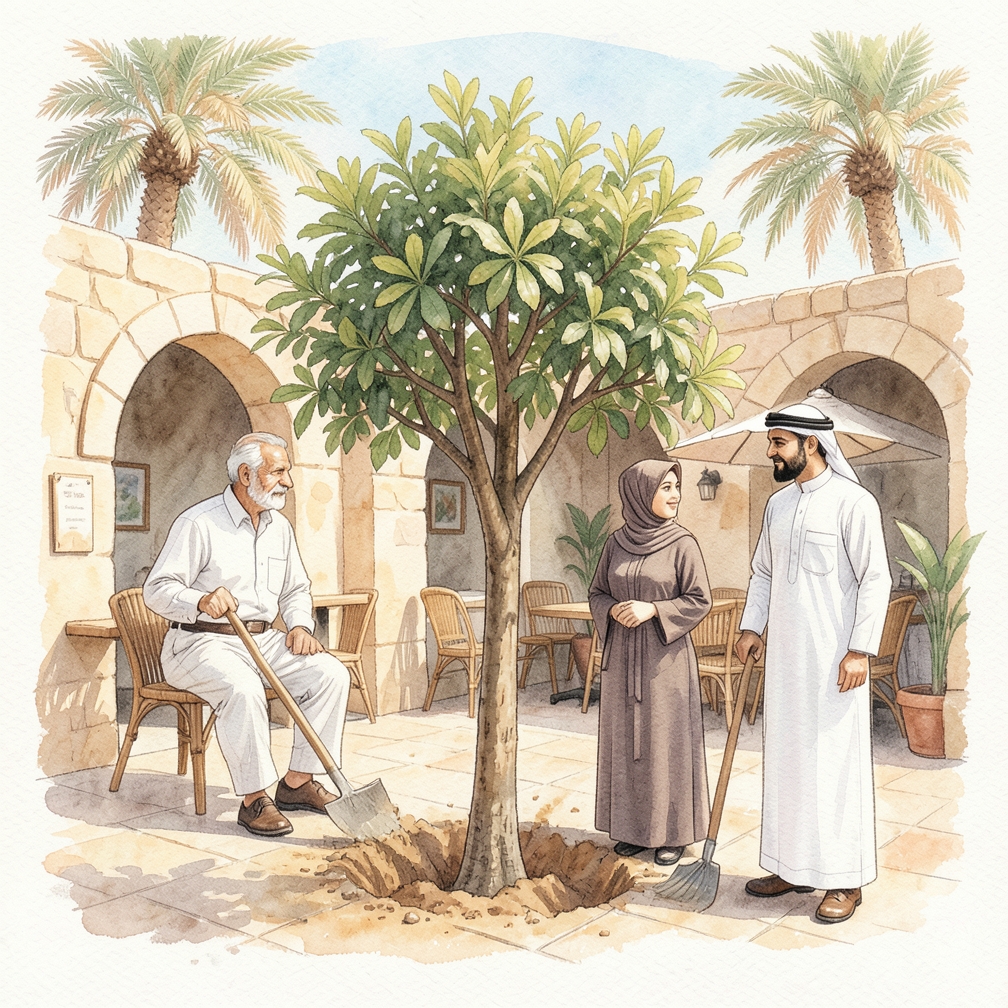 تثبيت الشجرة وتقديم الرعاية الأولية