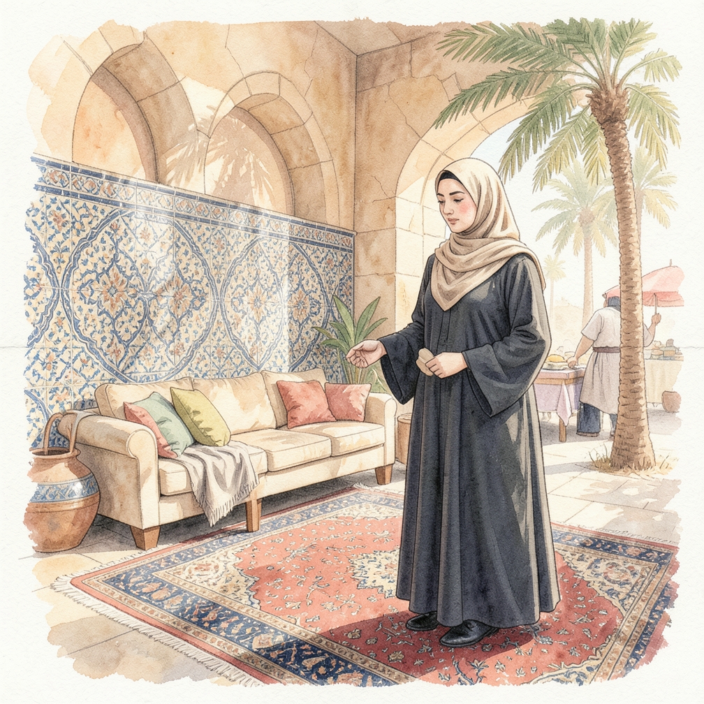 تمرير القماش المطوي على الأوتار
