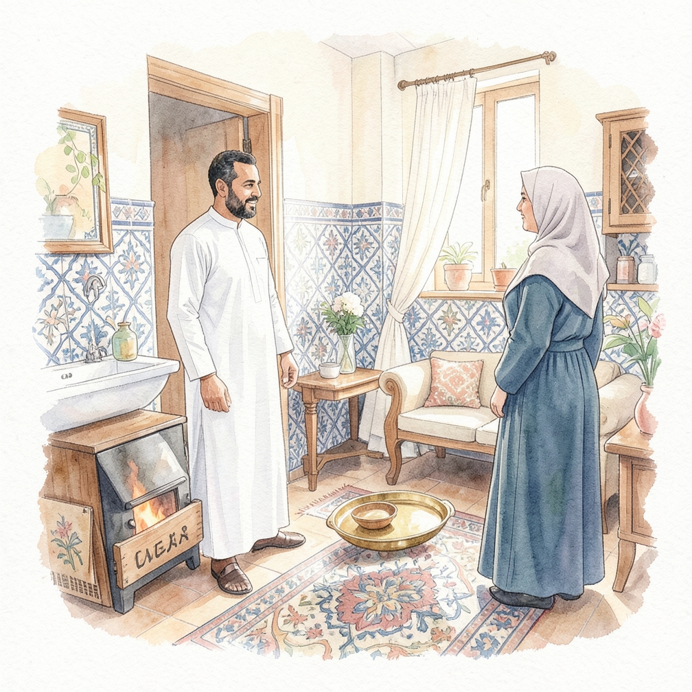 أطفئ الدائرة الكهربائية التي تغذي الفرن
