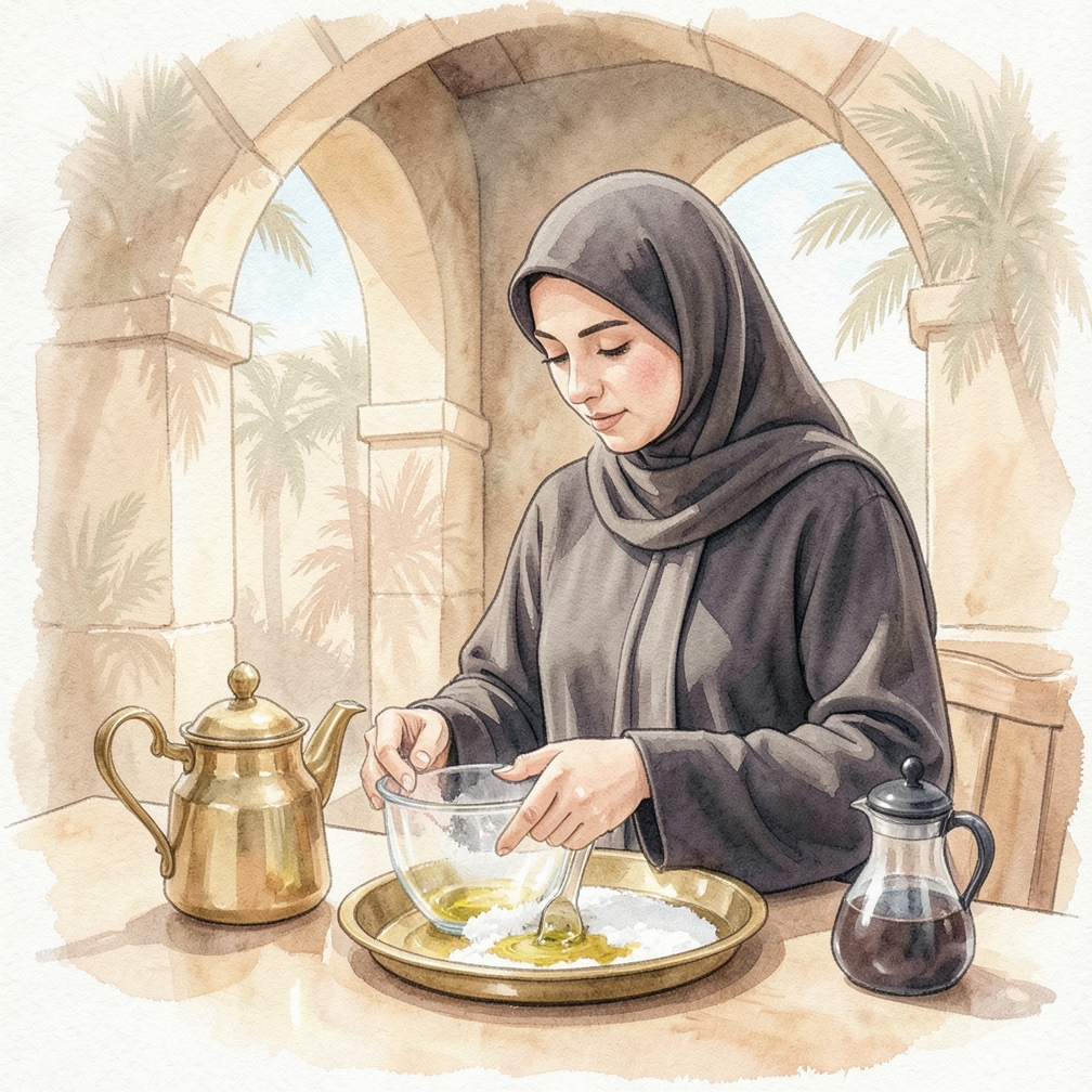 دمج المكونات وخلط العجينة