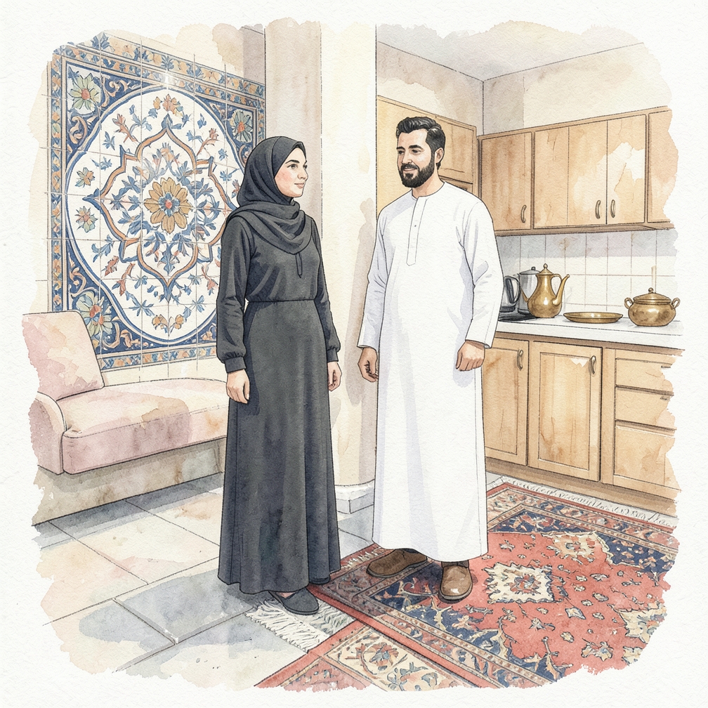 ارسم خطًا في الأرض أمام الأعمدة الوسطى