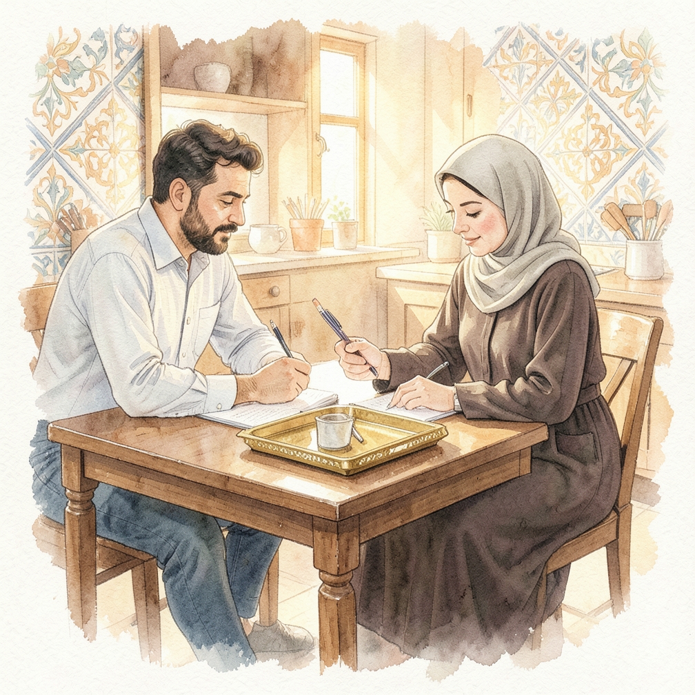 جمع المواد والأدوات