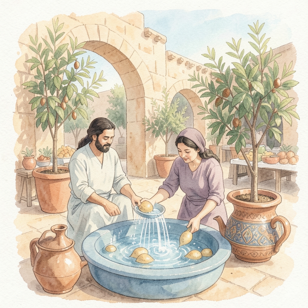 نظف البطاطا
