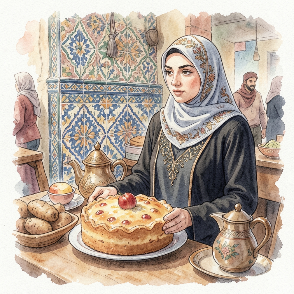 كيف تصنع تفاحة كعكة من القمة