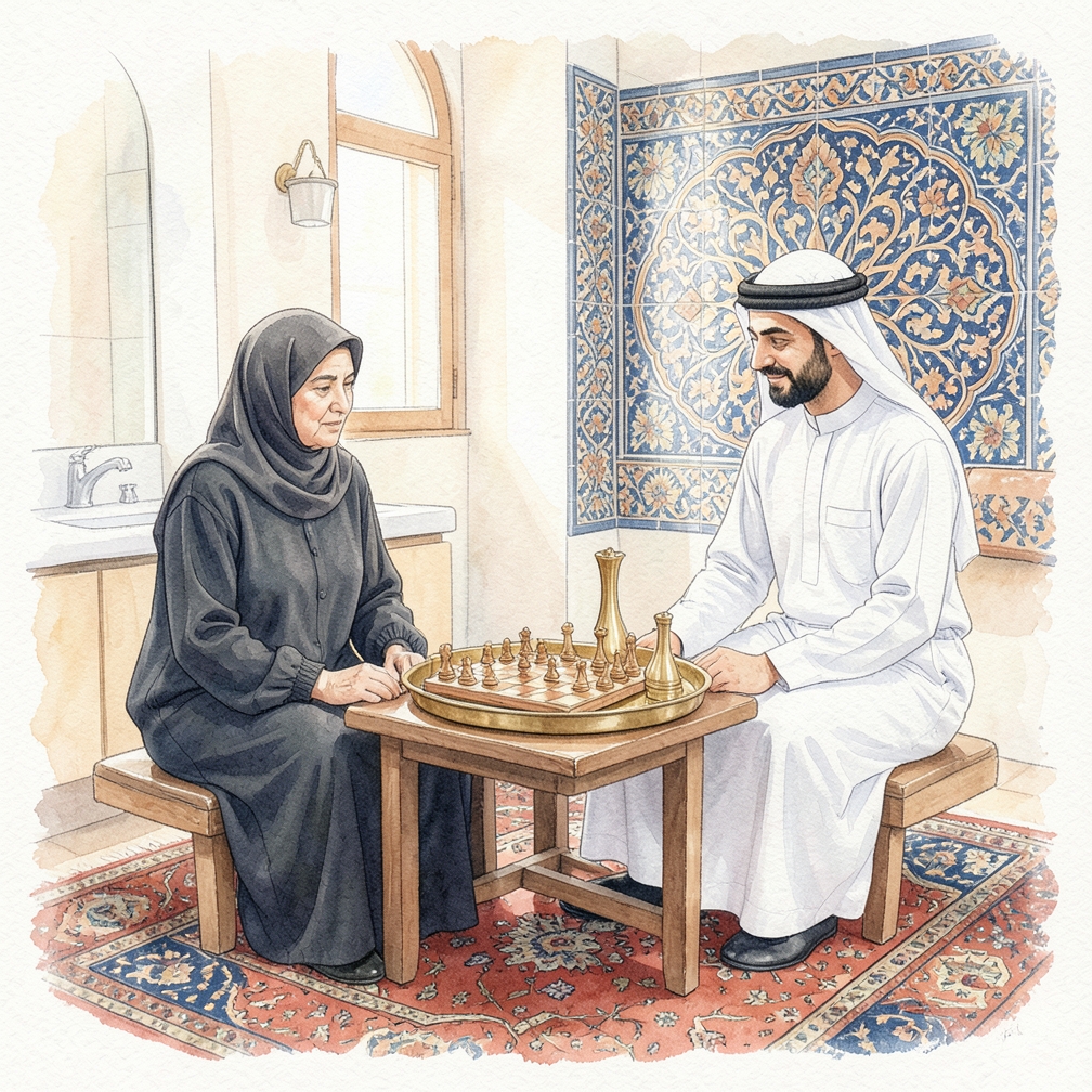 ترتيب القطع على اللوحة