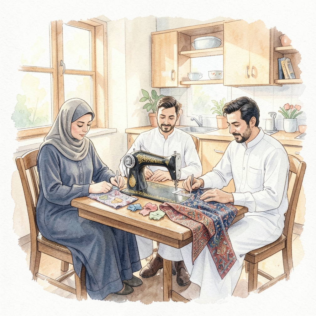 قص نموذج السروال