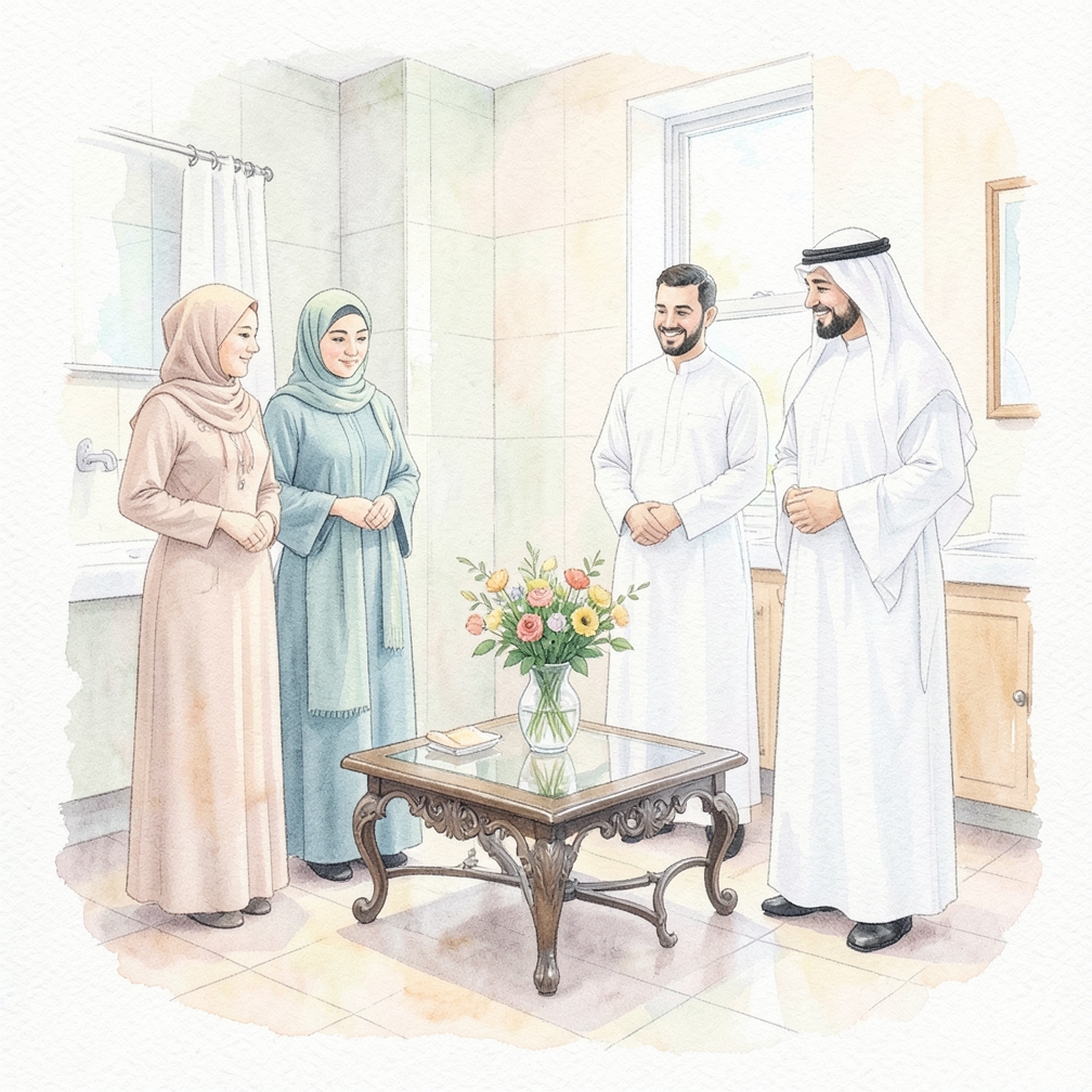 وضع قماش نظيف على الأرض