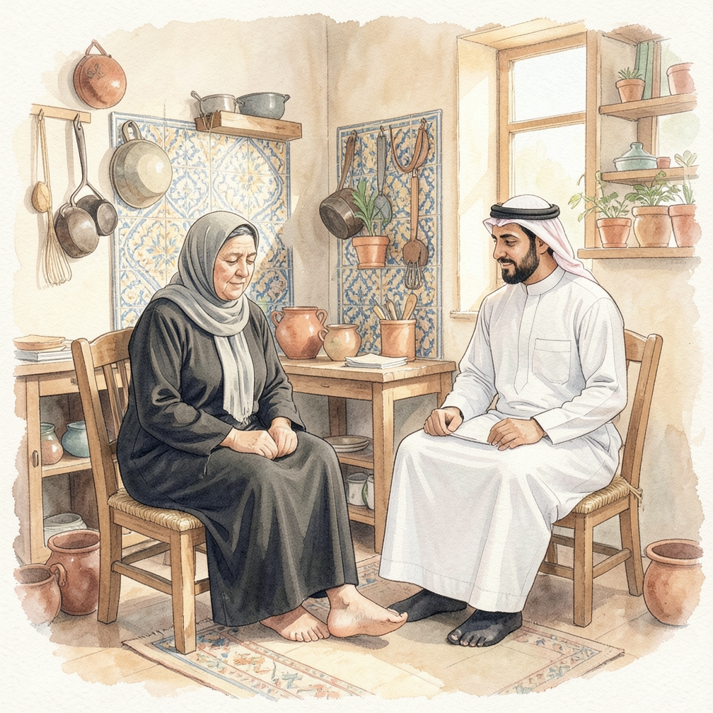 اجلس في وضعية مريحة