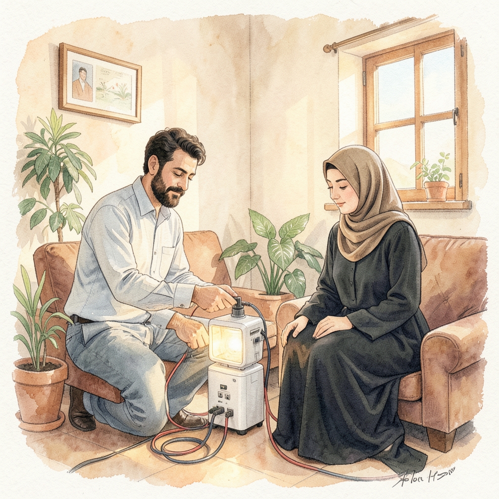 استخدم مصباح الاختبار لفحص المفتاح في المنزل