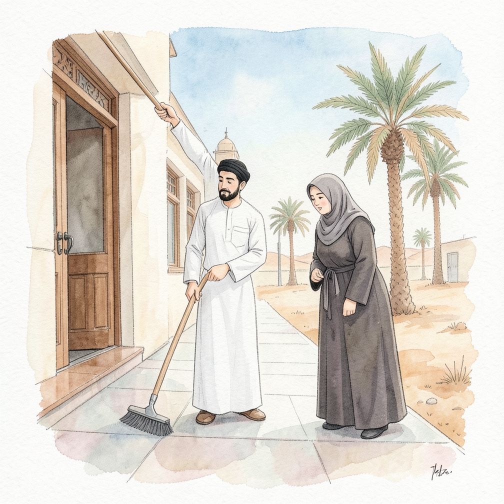 انcline الفرشاة لأسفل
