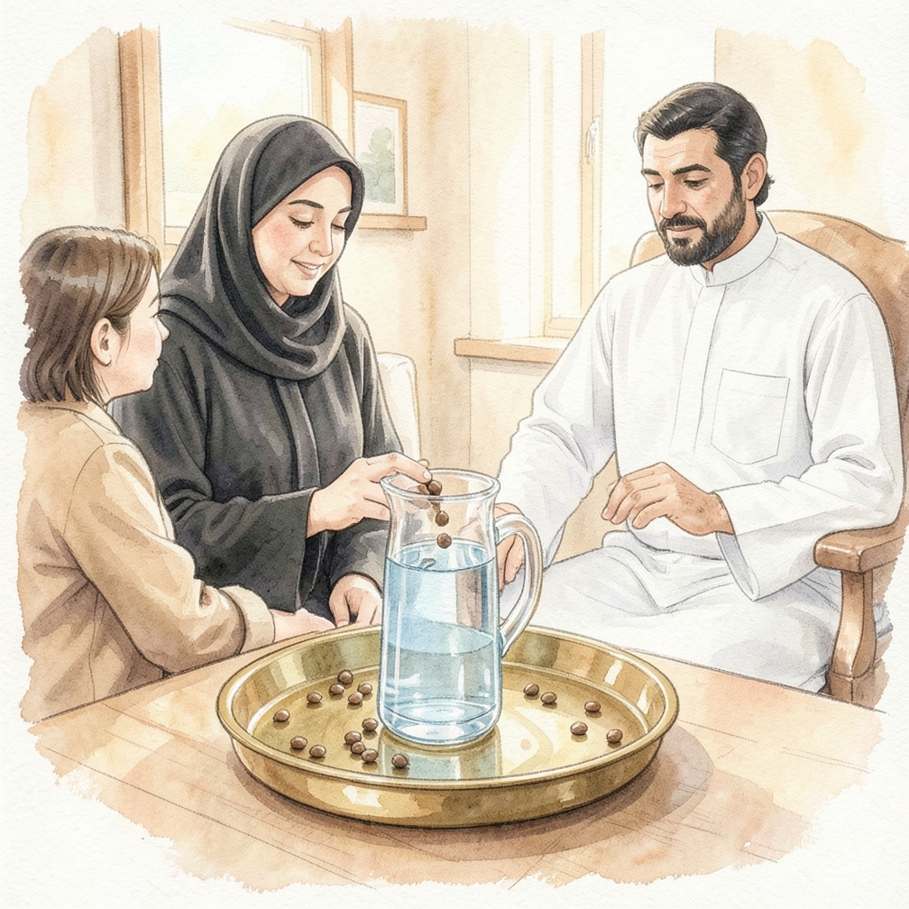 غمر البذور بالماء النظيف
