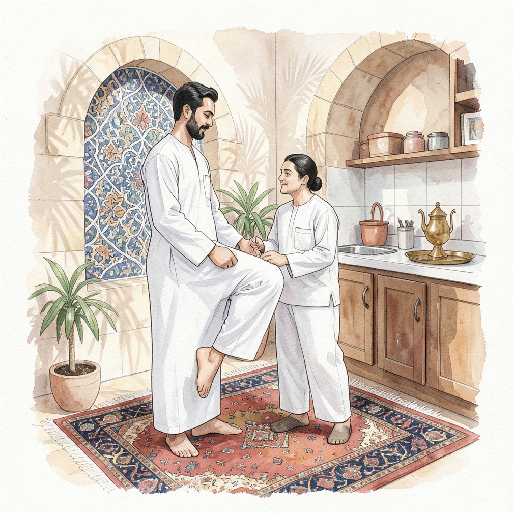 الراحة ورفع الساق