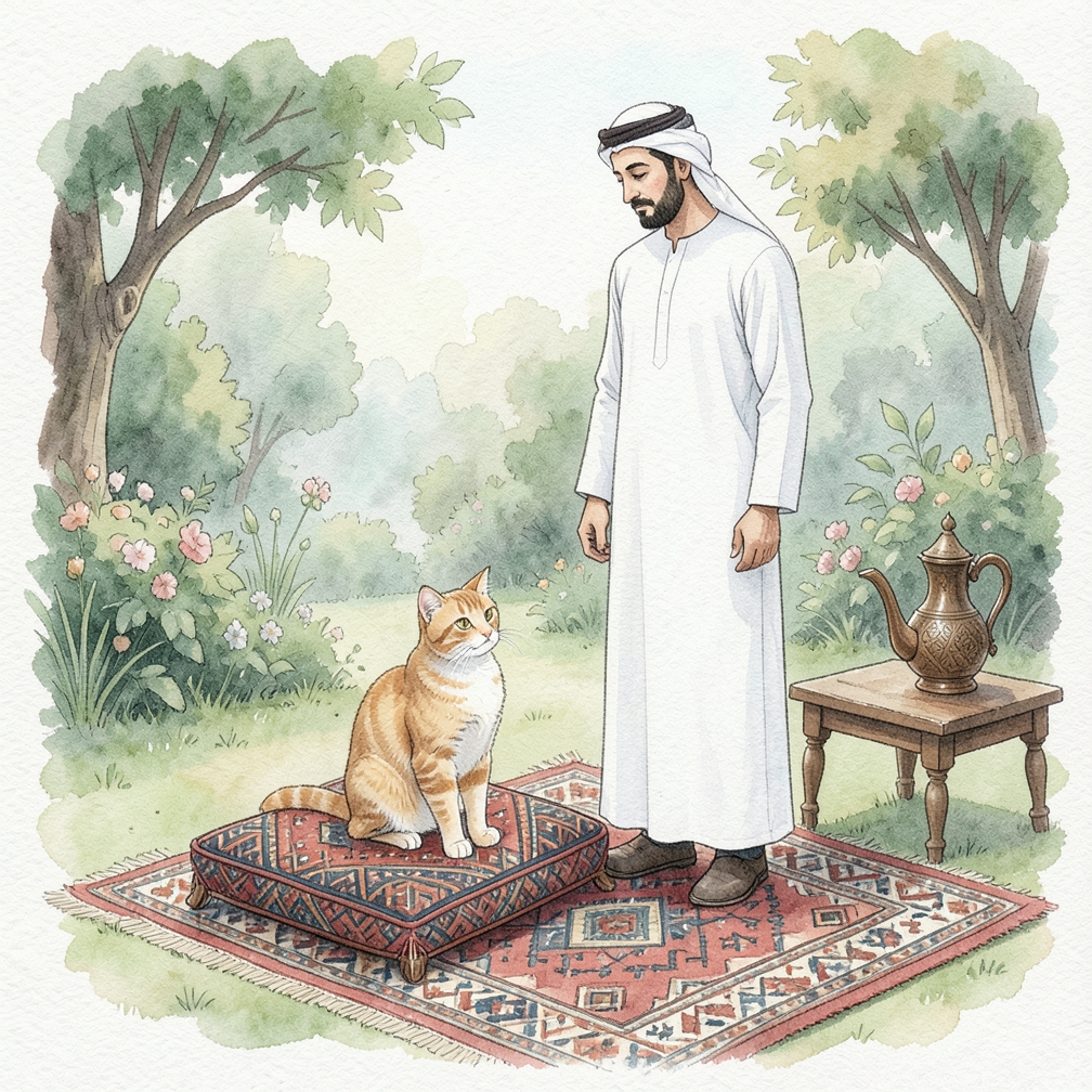 لمس فرو القط لمعرفة ما إذا كان يبدو دهنيًا