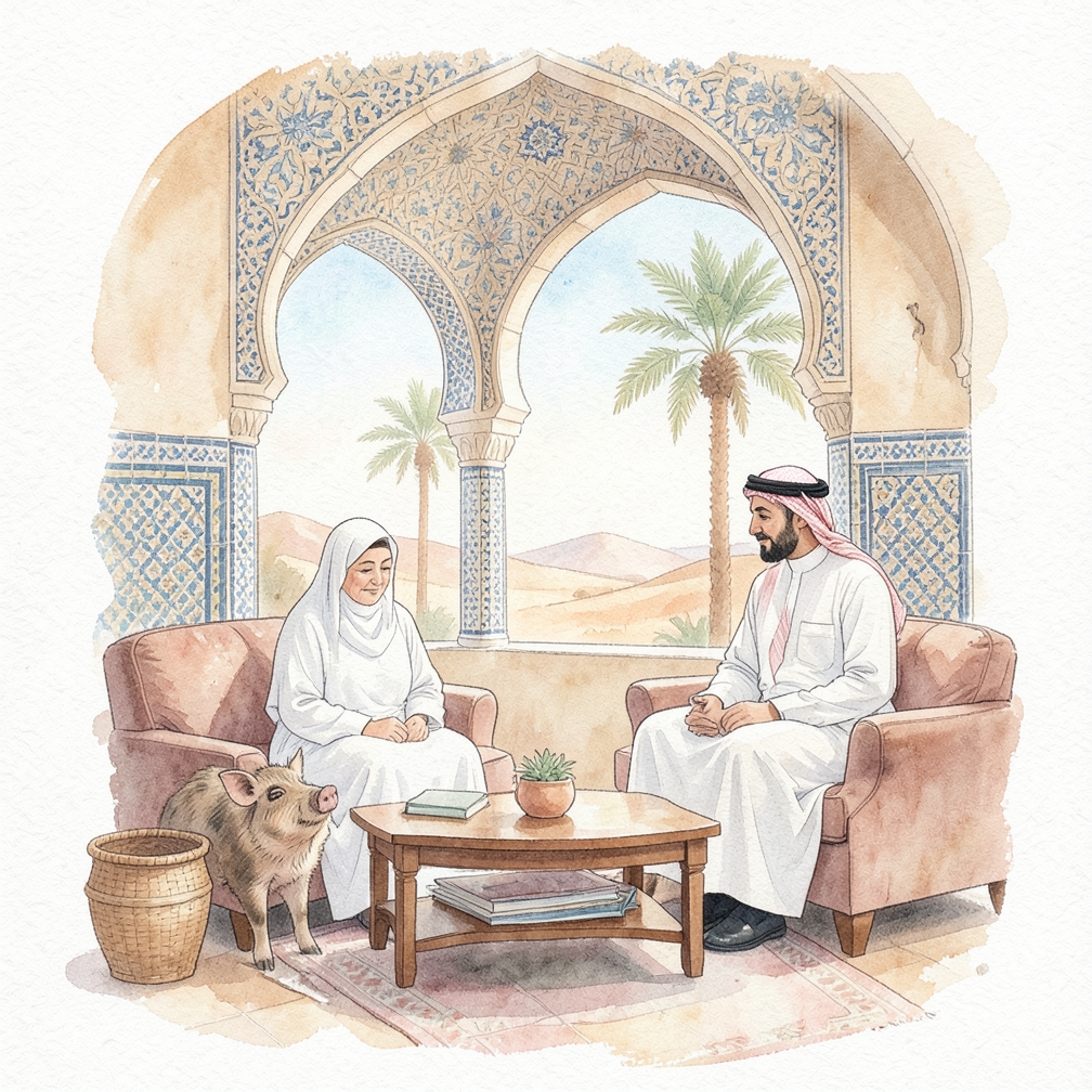 التأكد من وزن الخنزير
