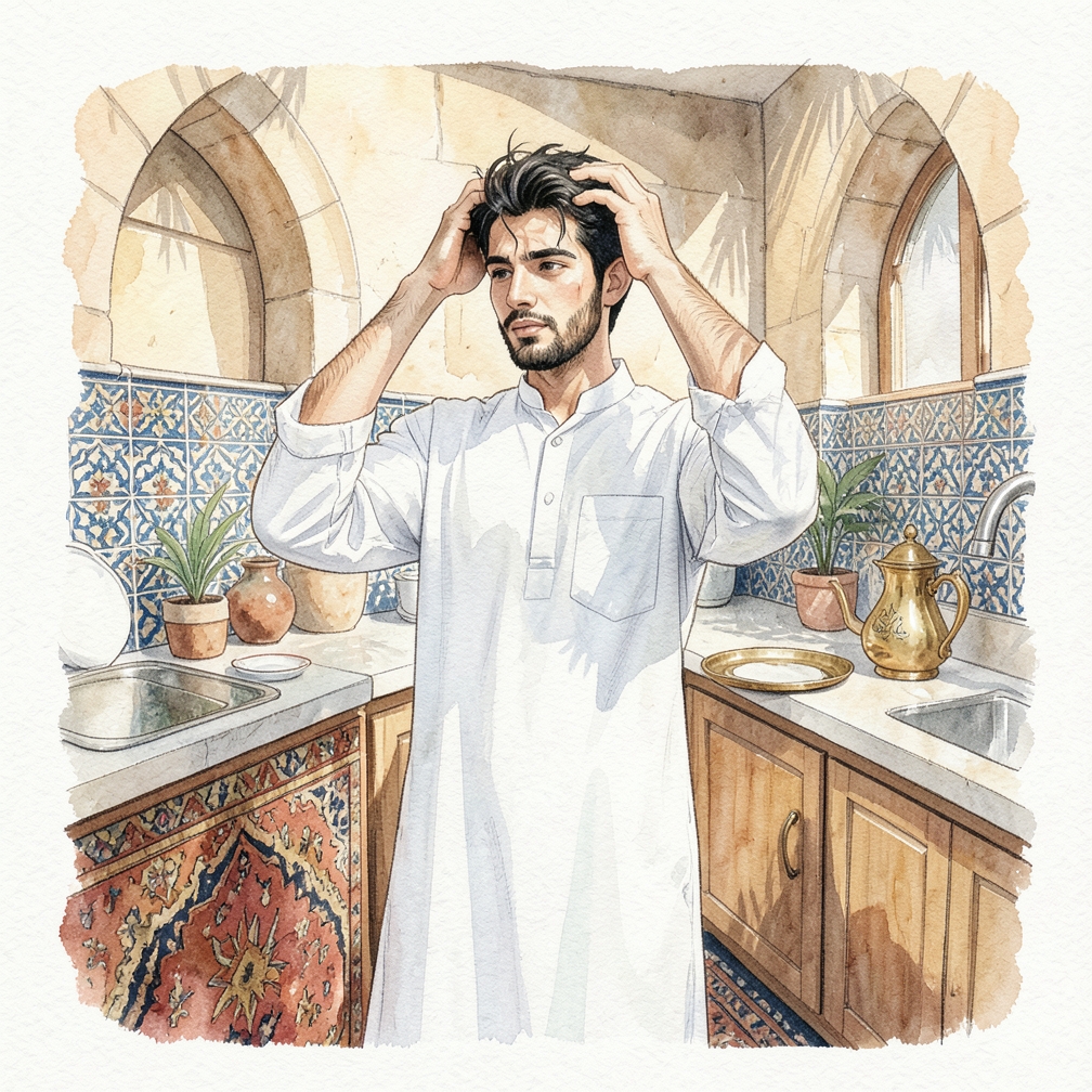 حدد اتجاه نمو الشعر