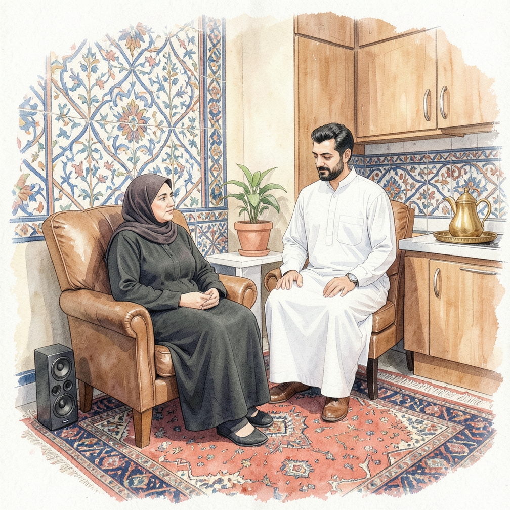 ضع مكبرات الصوت على مستوى الأذن لسماع المزيج بشكل صحيح.