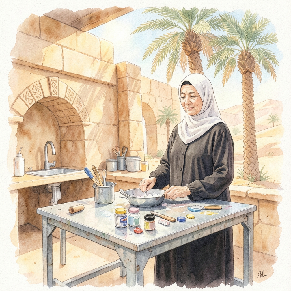 ترك الخل يعمل لمدة 1-2 ساعة