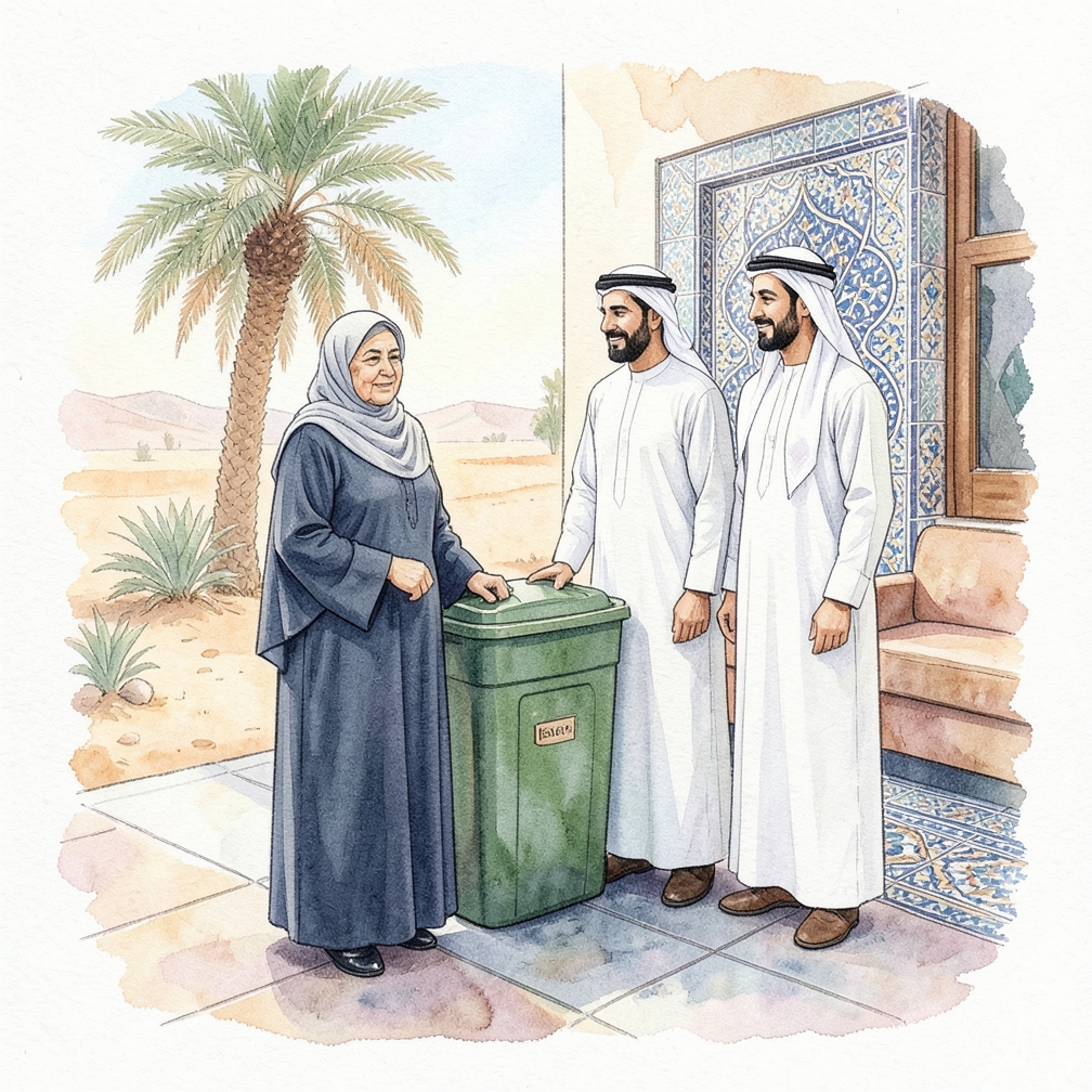 إغلاق الحاوية قبل وضعها في سلة إعادة التدوير