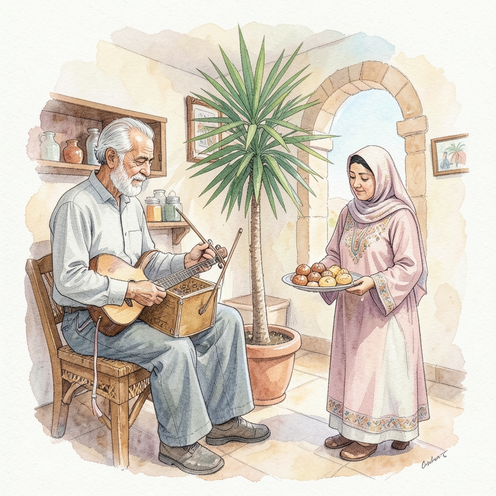 حمل آلة المثلث بثبات