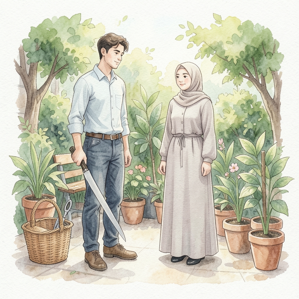 قص ساق ناضجة بطول 15-20 سم