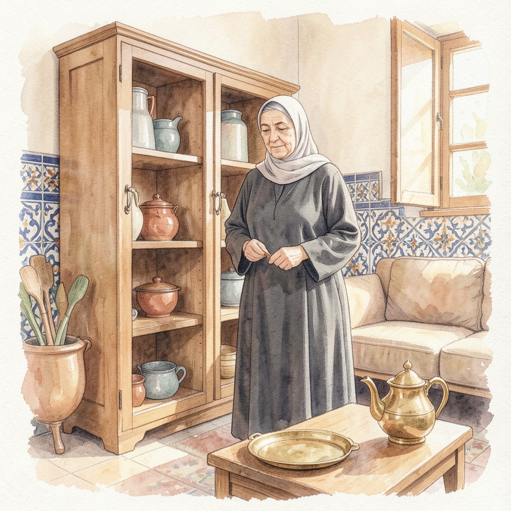 تنظيف جدران الخزانة