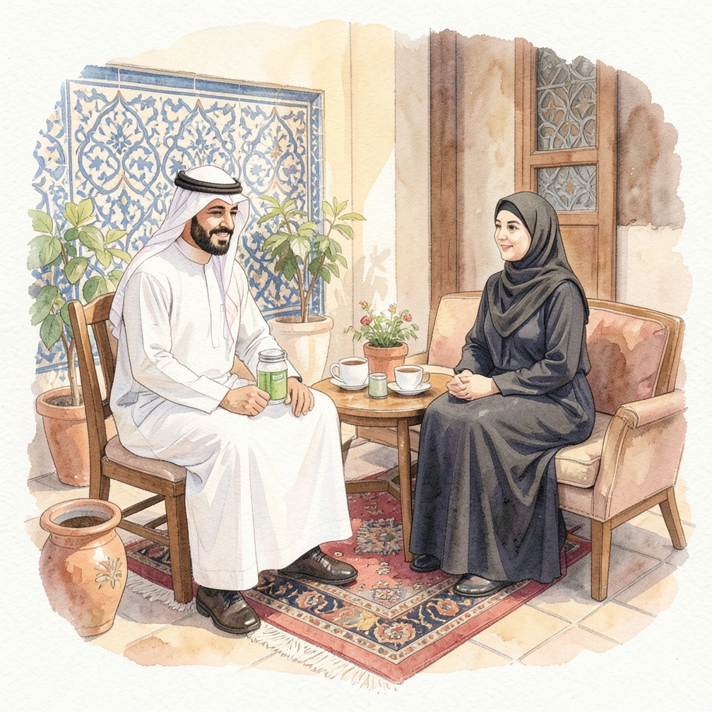 ارسم 3 خطوط على الأنف باستخدام مصل التمويج