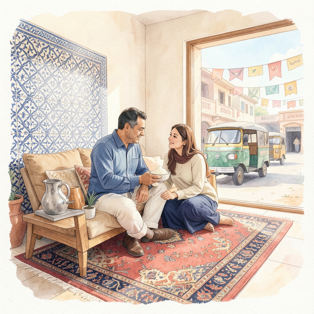 خلط المكونات في المطحنة