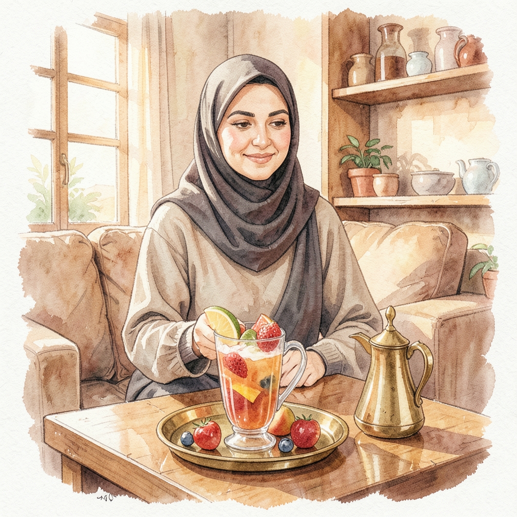 صنع مشروب من الفاكهة