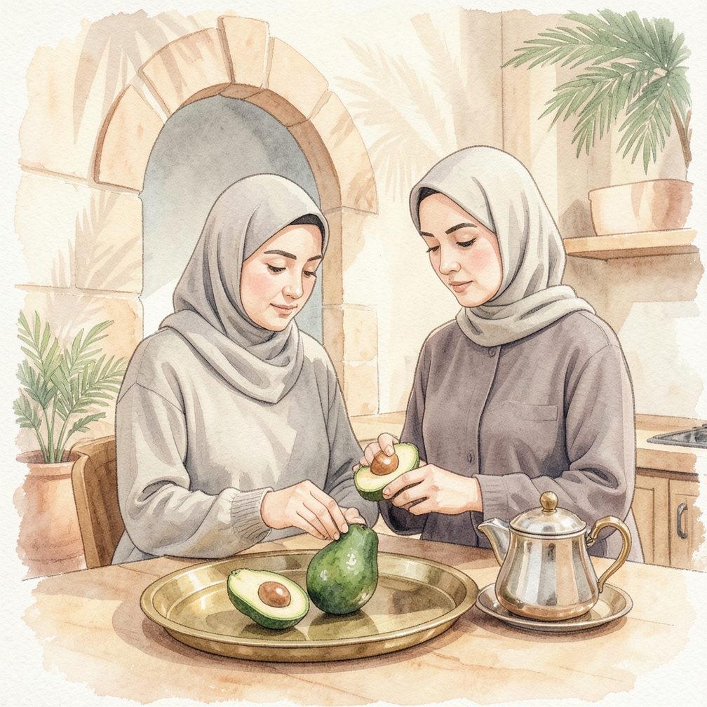 تحقق من مظهر الأفوكادو من الداخل