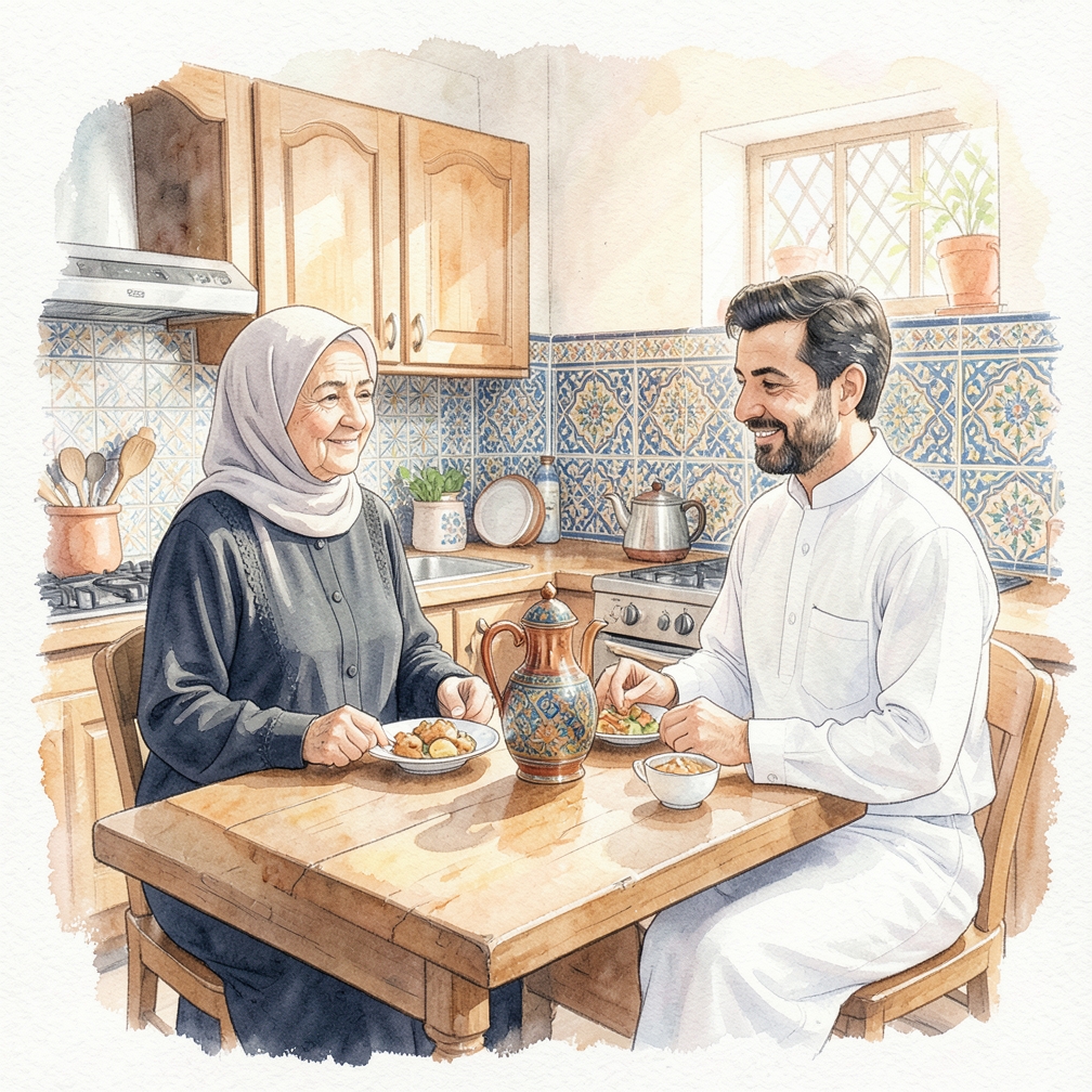 رفع بعض الأطباق.
