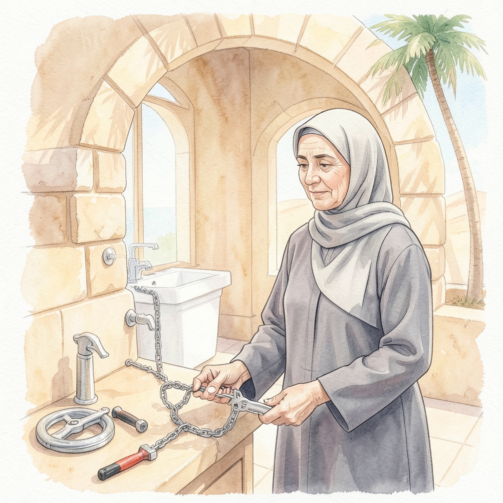 فك السلسلة القديمة باستخدام الأداة المناسبة