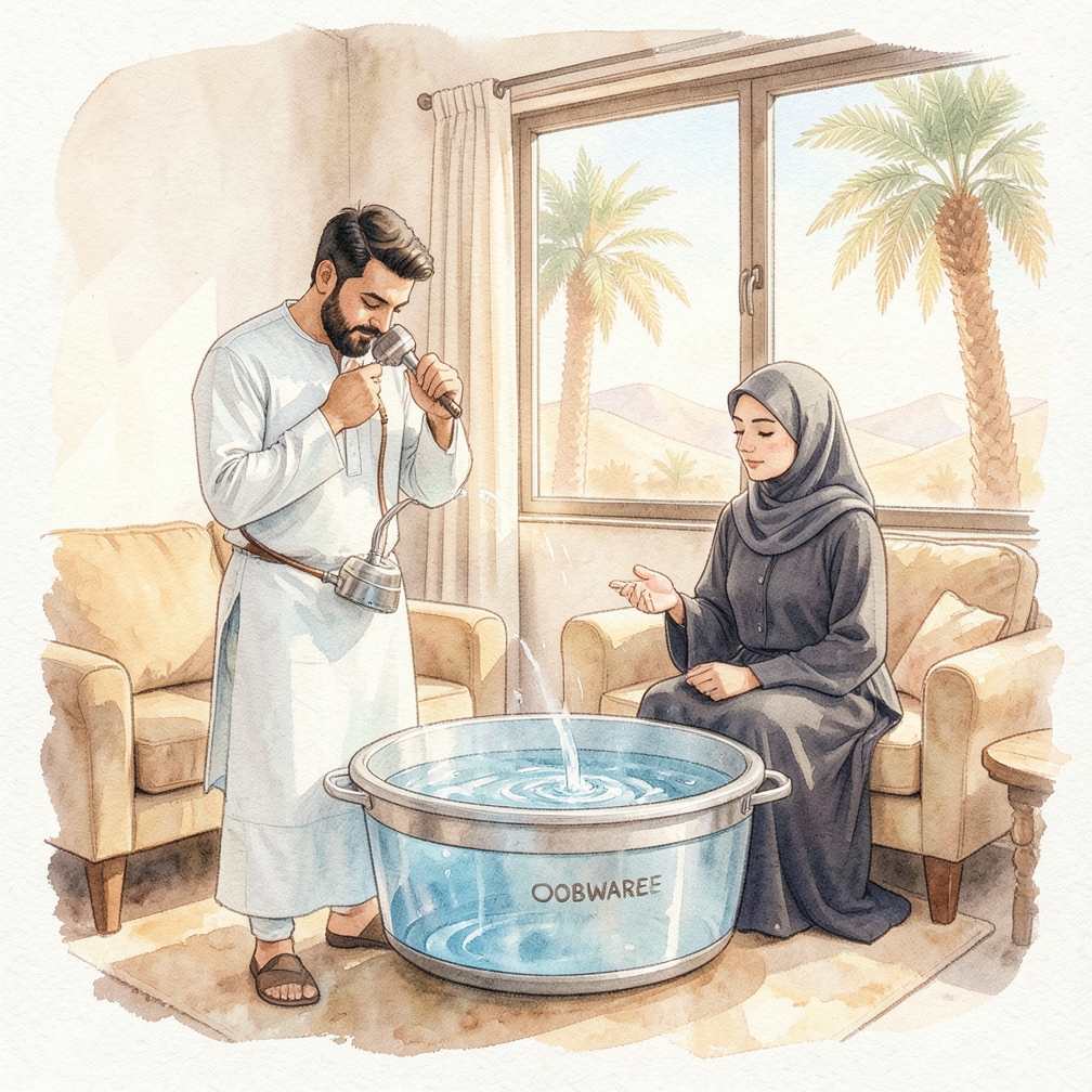 إضافة الماء المقطر