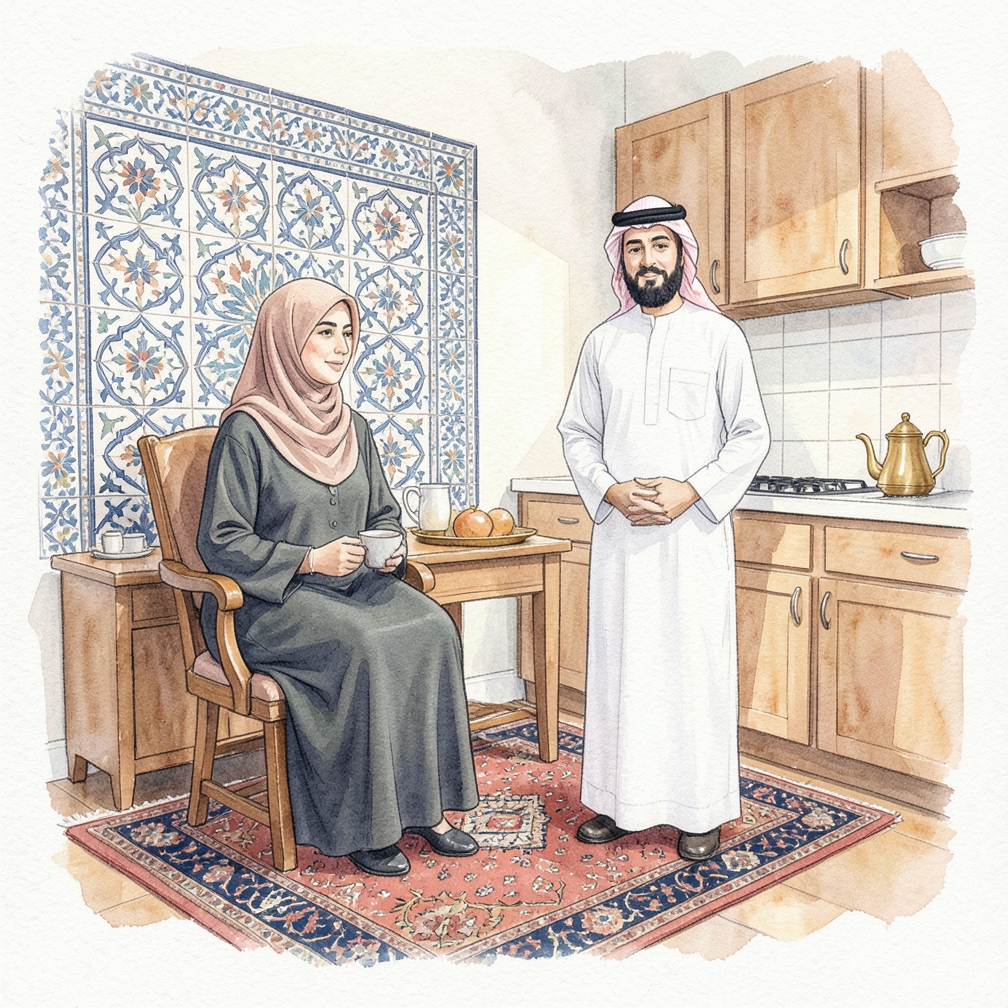 الانتهاء من التصميم وتقديم القهوة